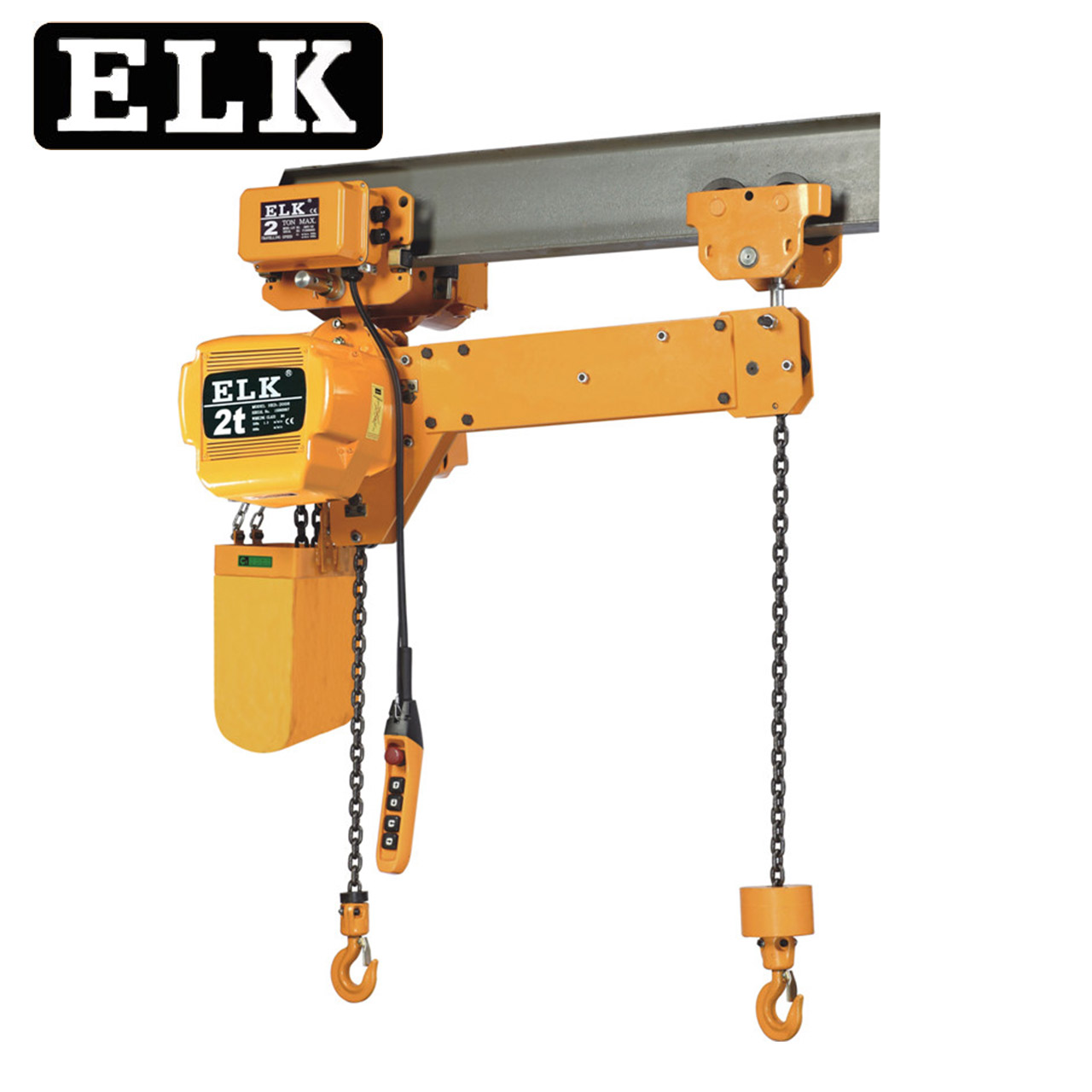 Electric chain hoist with dual hook
